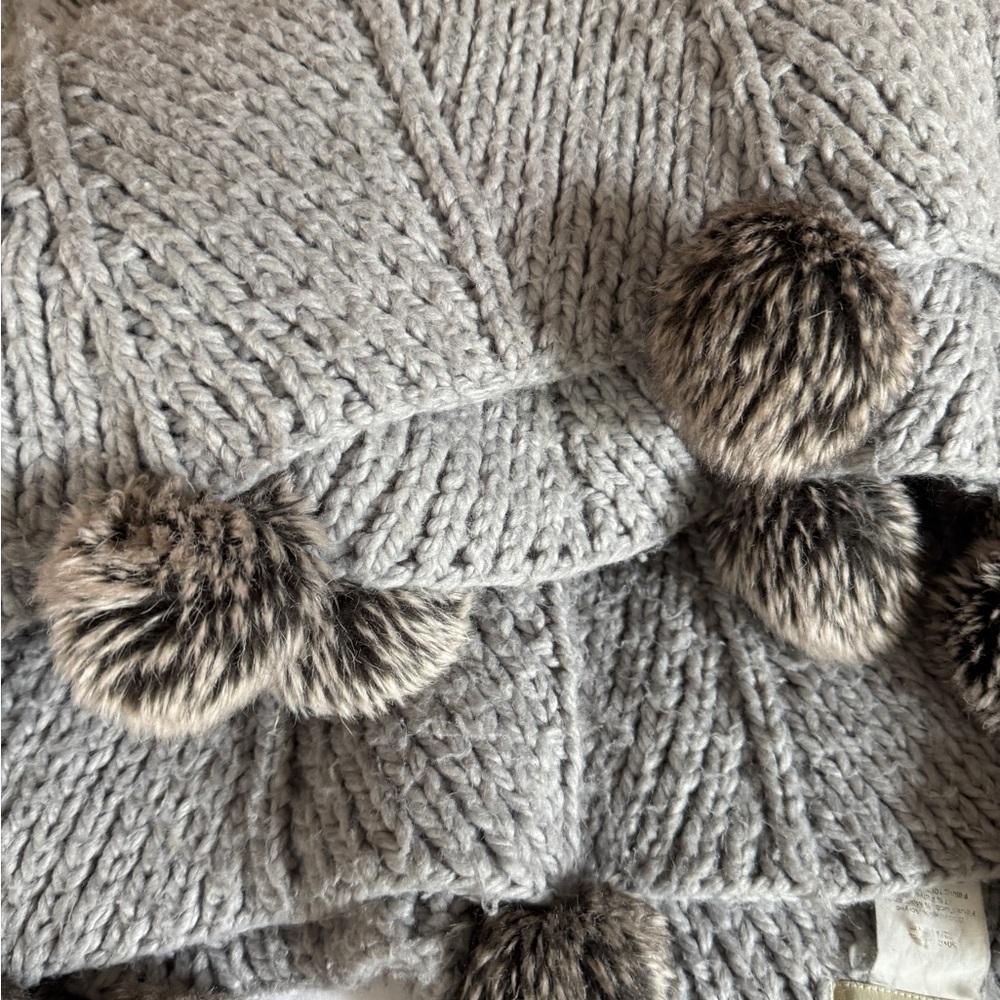 Pottery Barn Pom Pom blanket